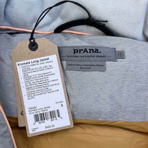 Prana Kromata Long Jacket, silver spray heather - Picture 8 of 11